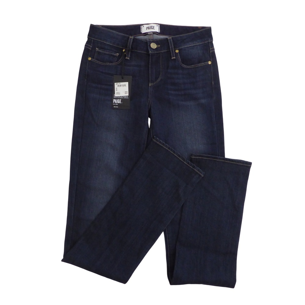 PAIGE Women Jeans Indigo Skyline Straight Mid Rise Straight Leg Size 26